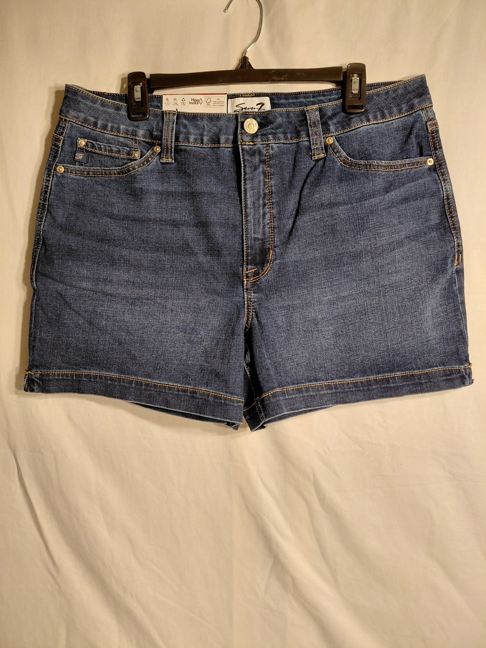 Seven7 Women's Dark Blue Denim Jean Shorts